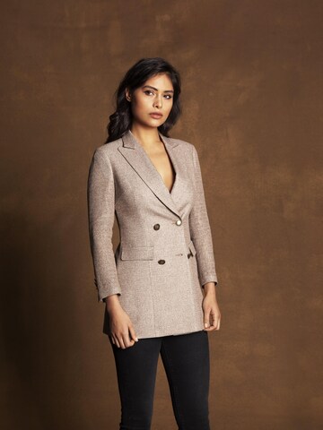 Vulto Blazer 'Silk Bouclé Jacket' in Beige