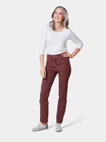 Goldner Slimfit Jeans 'Louisa' in Bruin