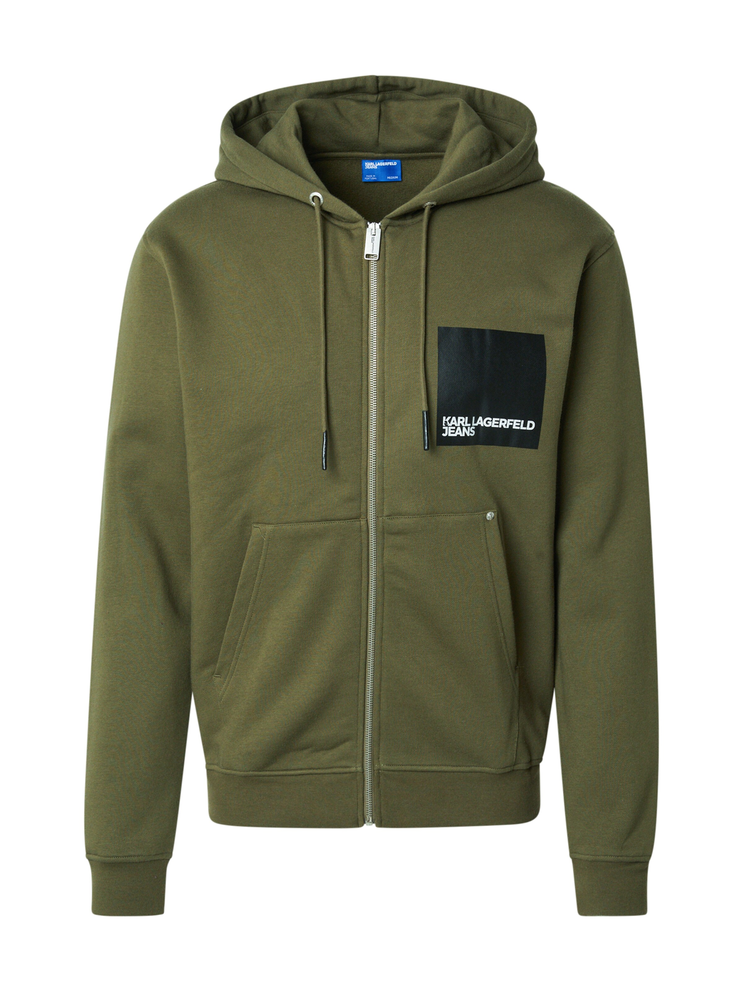 KARL LAGERFELD JEANS - Casaco em moletão em verde: frente