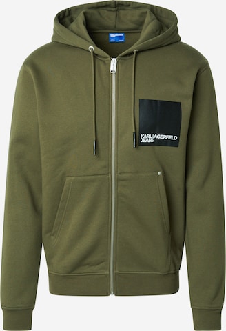 KARL LAGERFELD JEANS Sweatvest in Groen: voorkant