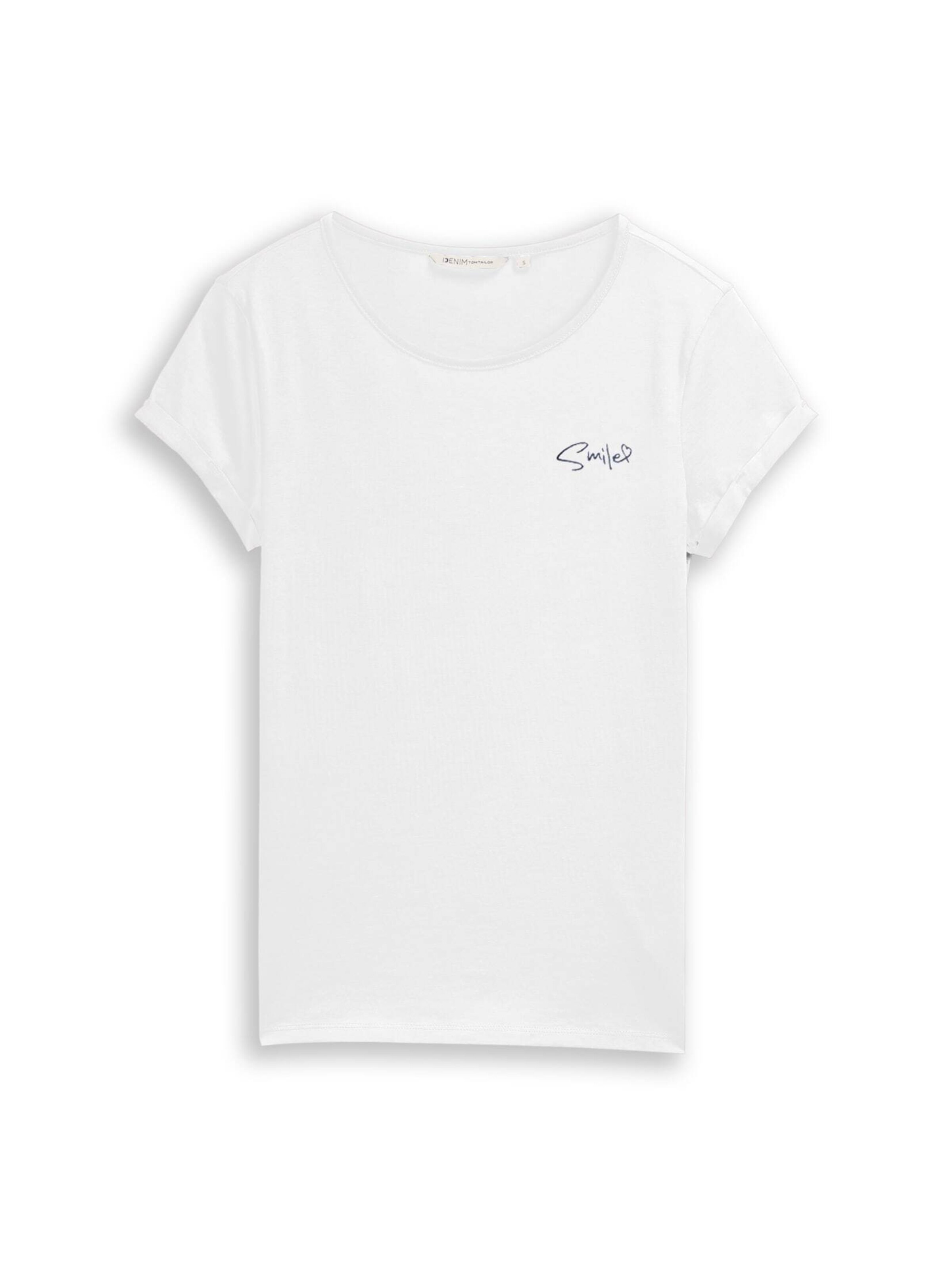 TOM TAILOR DENIM Shirt in Wit: voorkant