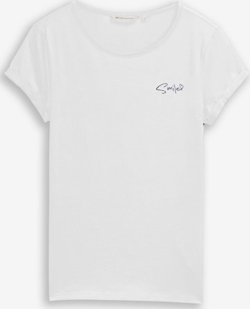 TOM TAILOR DENIM Shirt in Wit: voorkant