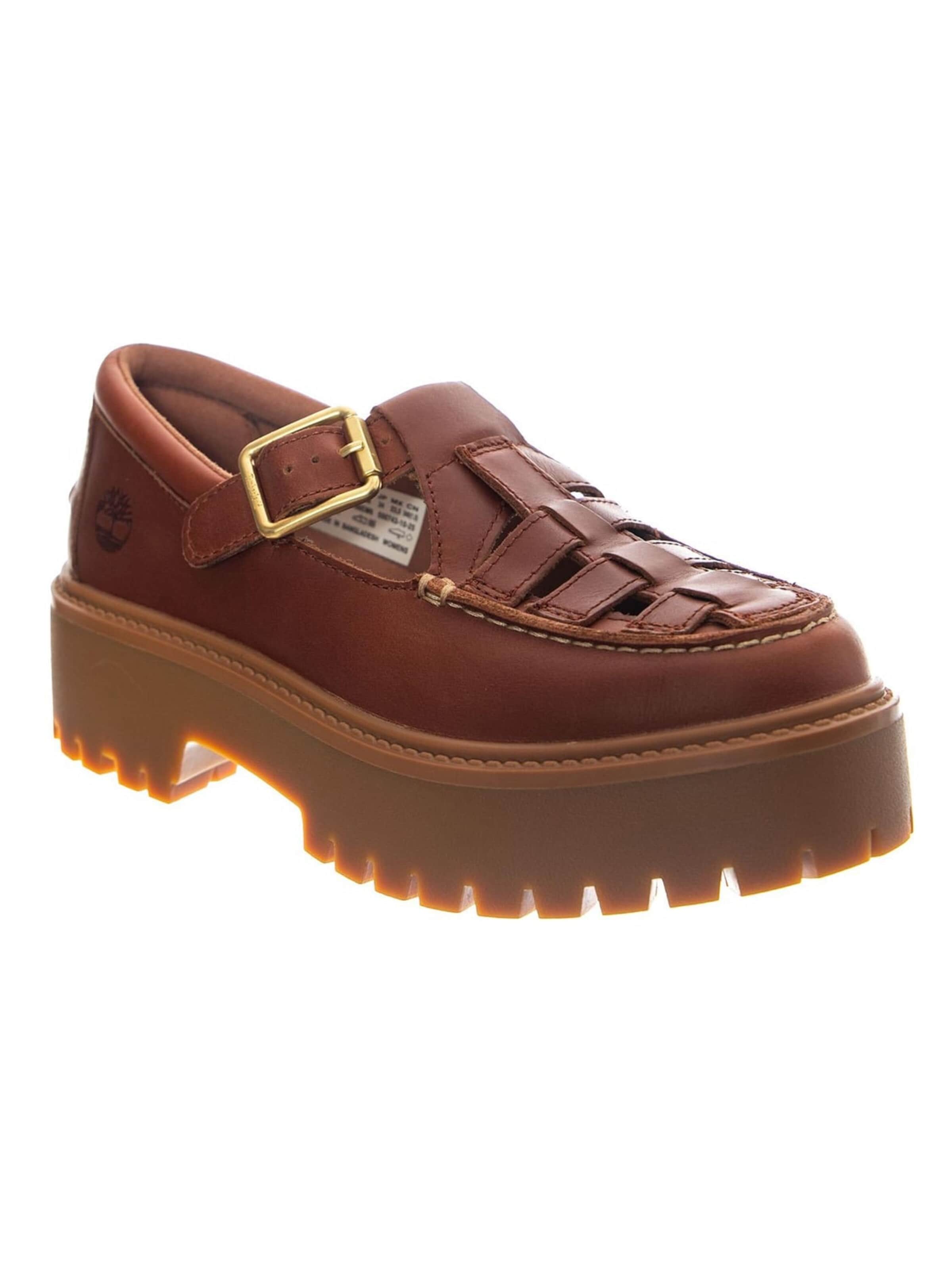 TIMBERLAND Mokassin 'tst Buckle Shoe Rust Full Grain' i rød: forside