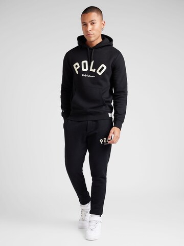 Polo Ralph Lauren Tapered Παντελόνι 'ATHLETIC' σε μαύρο