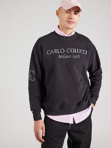 Carlo Colucci Sweatshirt in Schwarz: Vorderseite
