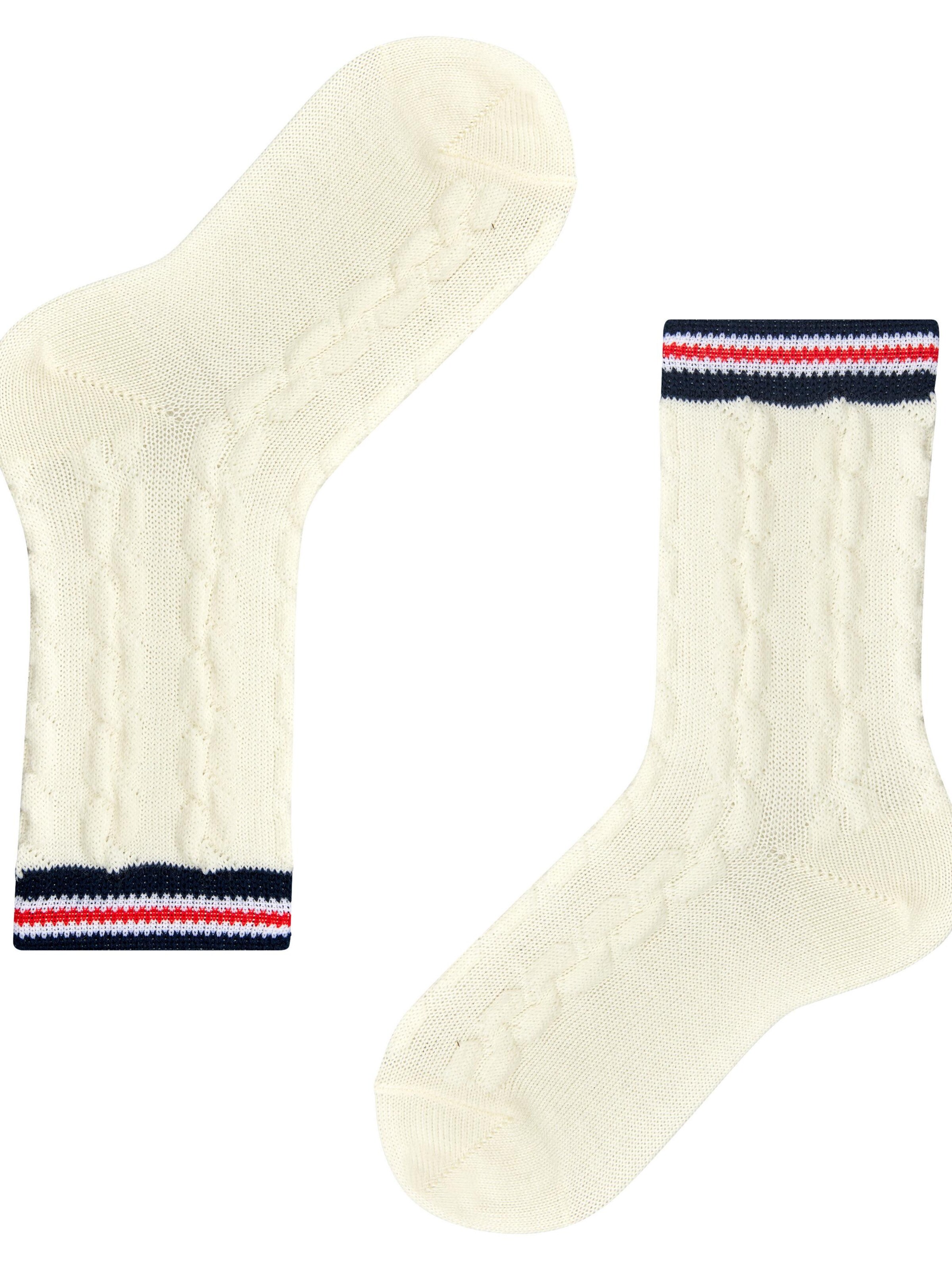 FALKE Socks 'Preppy Cable' in White