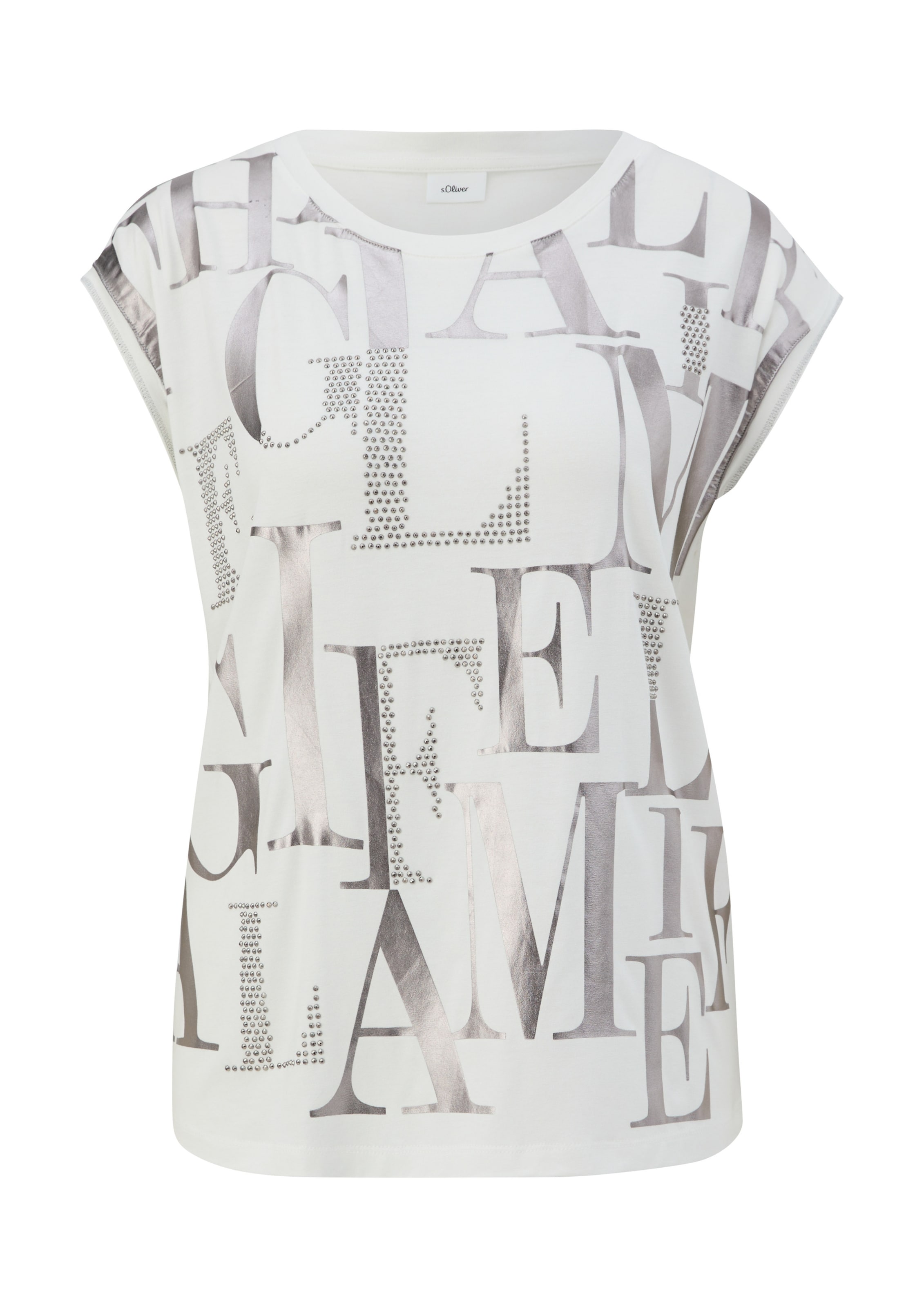 T-shirt s.Oliver en beige : devant