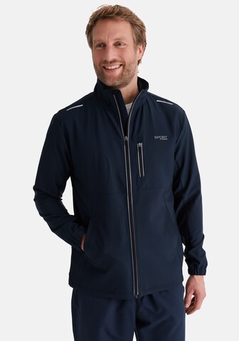 Stooker Men Sweatjacke 'Sidney' in Blau: Vorderseite
