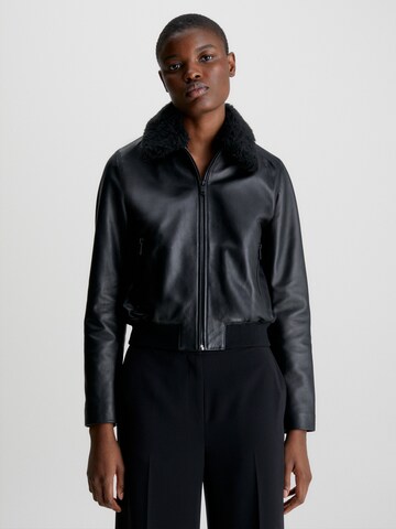 Veste mi-saison Calvin Klein en noir : devant