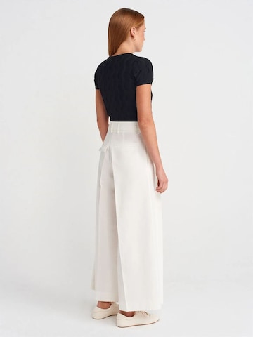 Dilvin Wide leg Broek in Wit