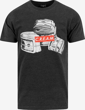 Mister Tee T-Shirt 'C.R.E.A.M Bundle' in Grau: predná strana