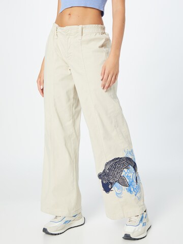 Wide leg Pantaloni de la BDG Urban Outfitters pe bej: față