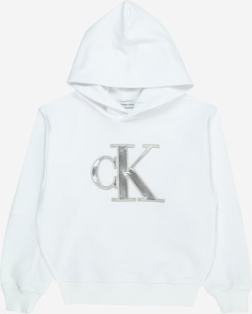 Calvin Klein JeansSweater majica - bijela boja: prednji dio