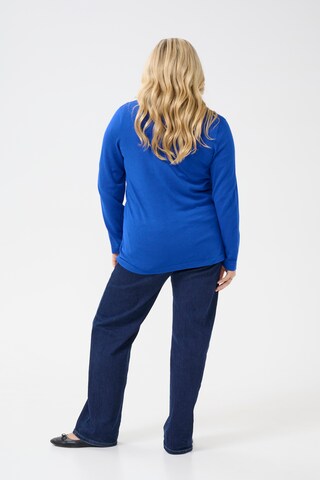 KAFFE CURVE Strickjacke 'Farsia' in Blau