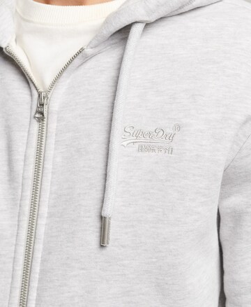 Superdry - Casaco em moletão em cinzento