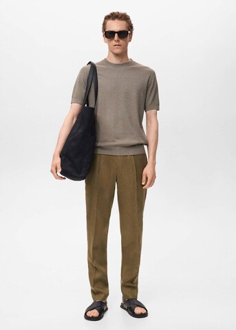 MANGO MAN Slimfit Hose 'Salerno' in Grün