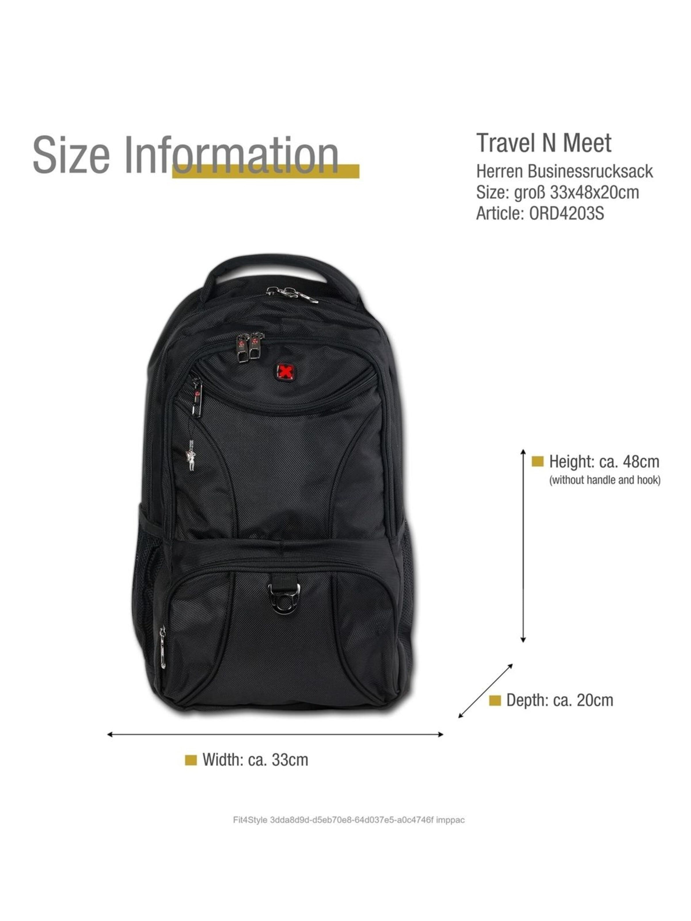 Sac à dos Travel N Meet en noir