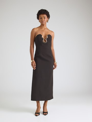 Robe de soirée 'PALTROW' Bardot en noir : devant