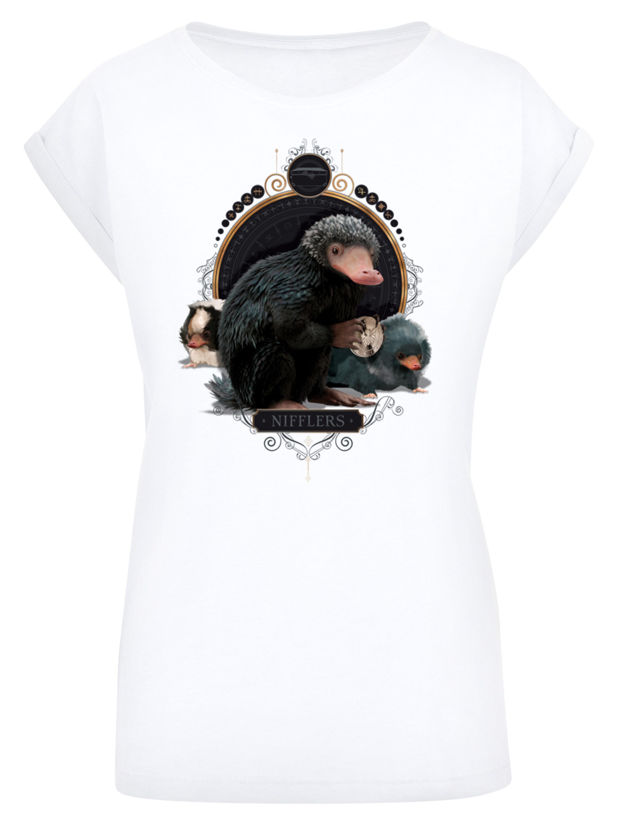 F4NT4STIC T-Shirt 'Fantastic Beasts 2 Baby Nifflers' in Weiß: Vorderseite