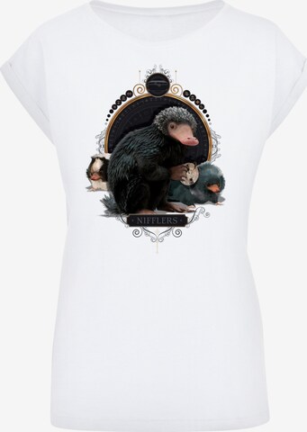 T-shirt 'Fantastic Beasts 2 Baby Nifflers' F4NT4STIC en blanc : devant