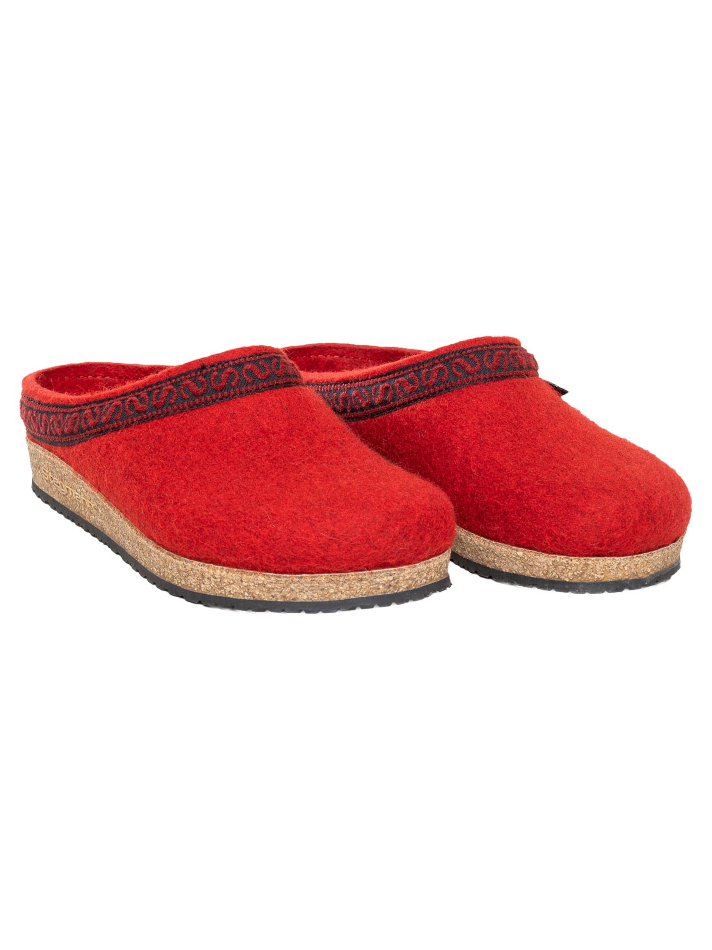 Stegmann Clogs 'Filz' in Red