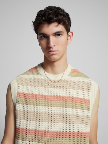 Bershka Sweater Vest in Beige