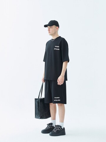 VAMOS CLO Loose fit Trousers 'Yvelines' in Black