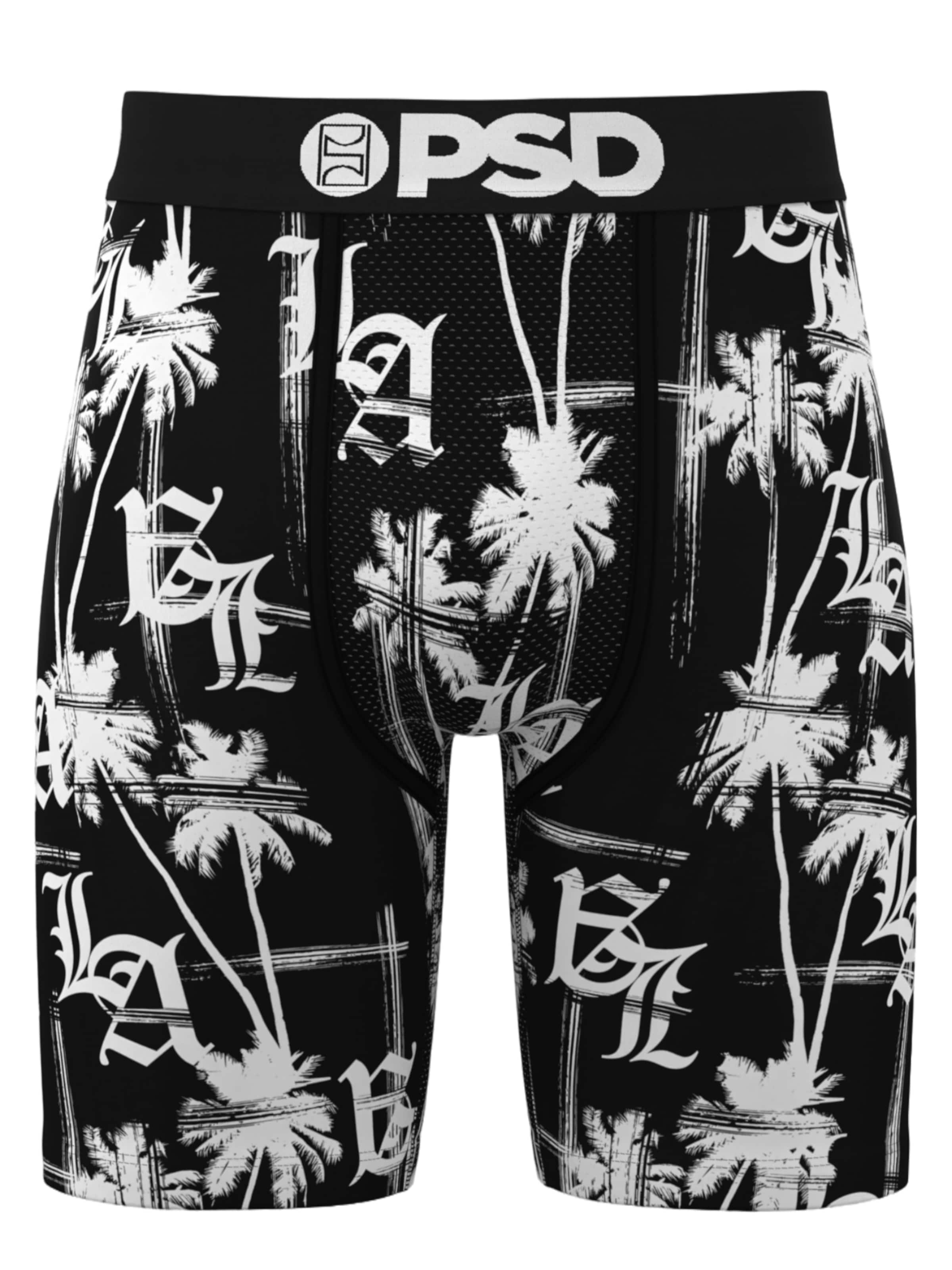 PSD Boxer shorts 'La Palms' in Black: front