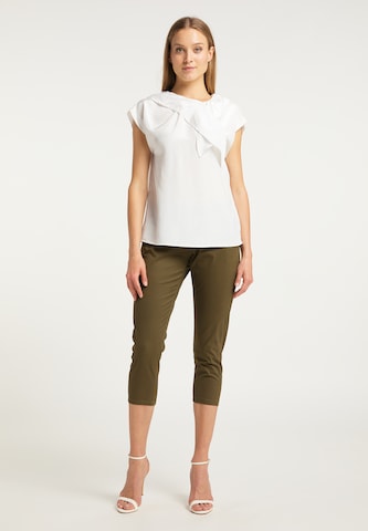 DreiMaster Klassik Slimfit Caprihose in Braun