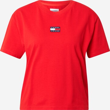 T-shirt Tommy Jeans en rouge : devant