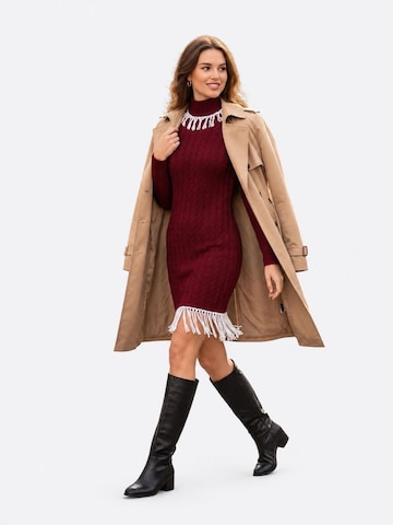 RYVAN Knitted dress 'Strickkleider' in Red