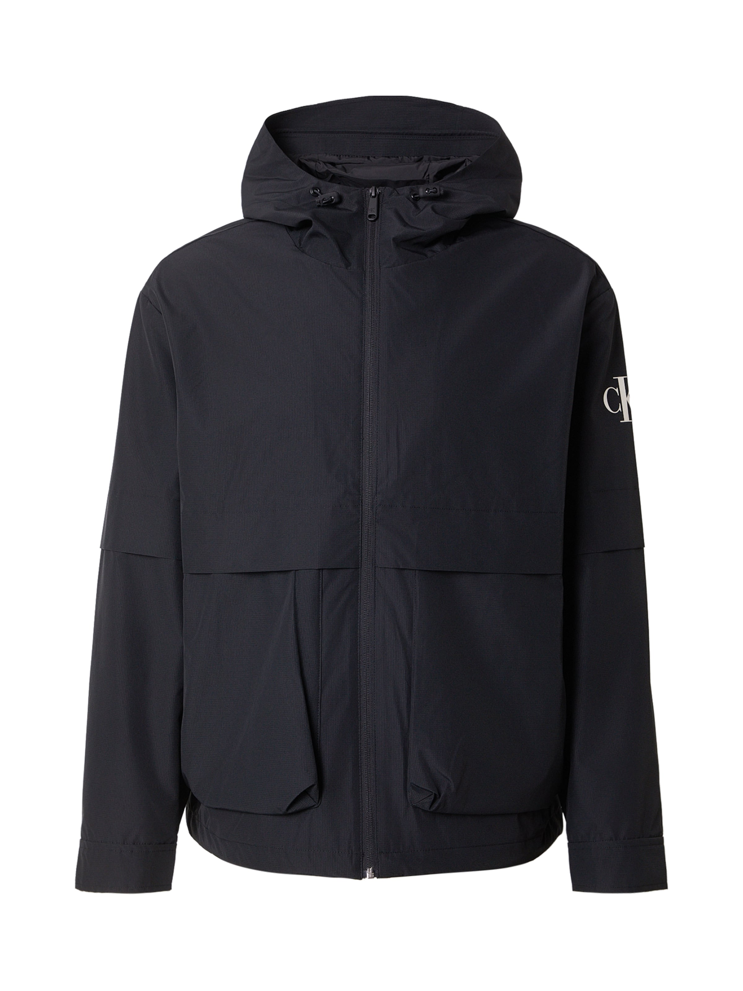 melns Calvin Klein Jeans Starpsezonu jaka 'FLANGE': no priekšpuses