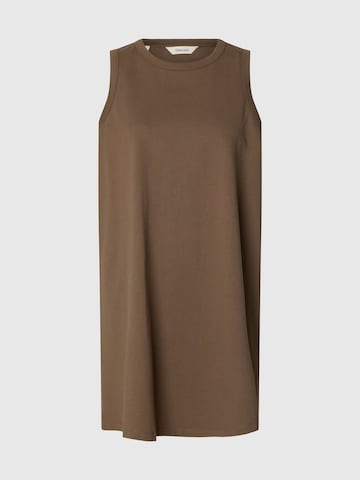 SELECTED Jurk 'SLFEssential' in Bruin