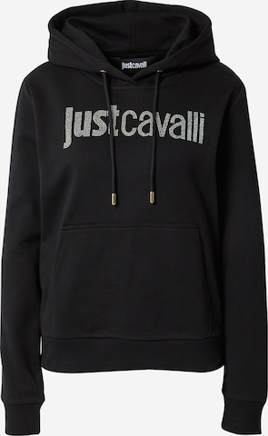 Just Cavalli Μπλούζα φούτερ σε μαύρο: μπροστά