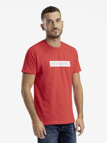 SPITZBUB Shirt 'Udo' in Rood: voorkant