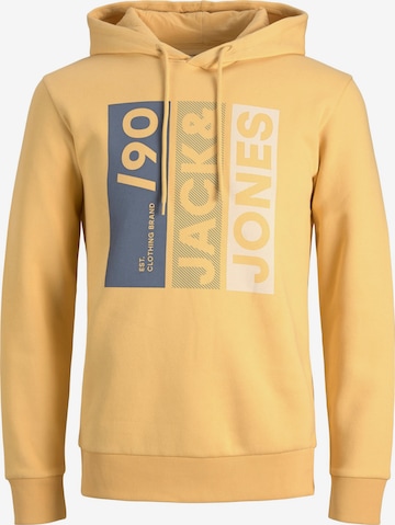 JACK & JONES Sweatshirt 'JIO' in Geel: voorkant