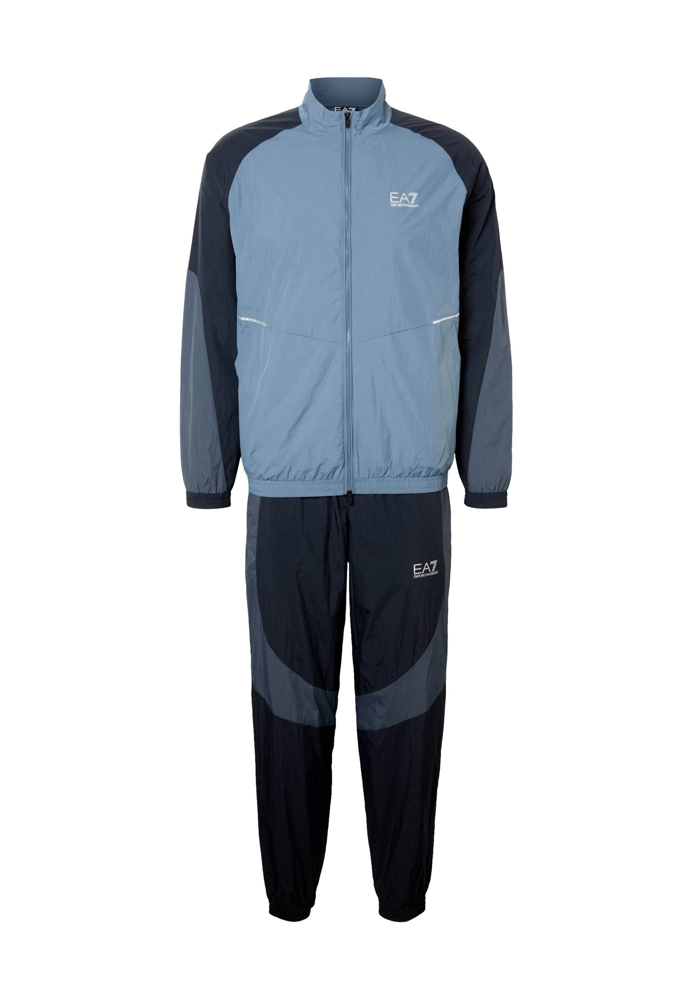 Completo per l'allenamento 'VENTUS7' di EA7 Emporio Armani in blu: frontale