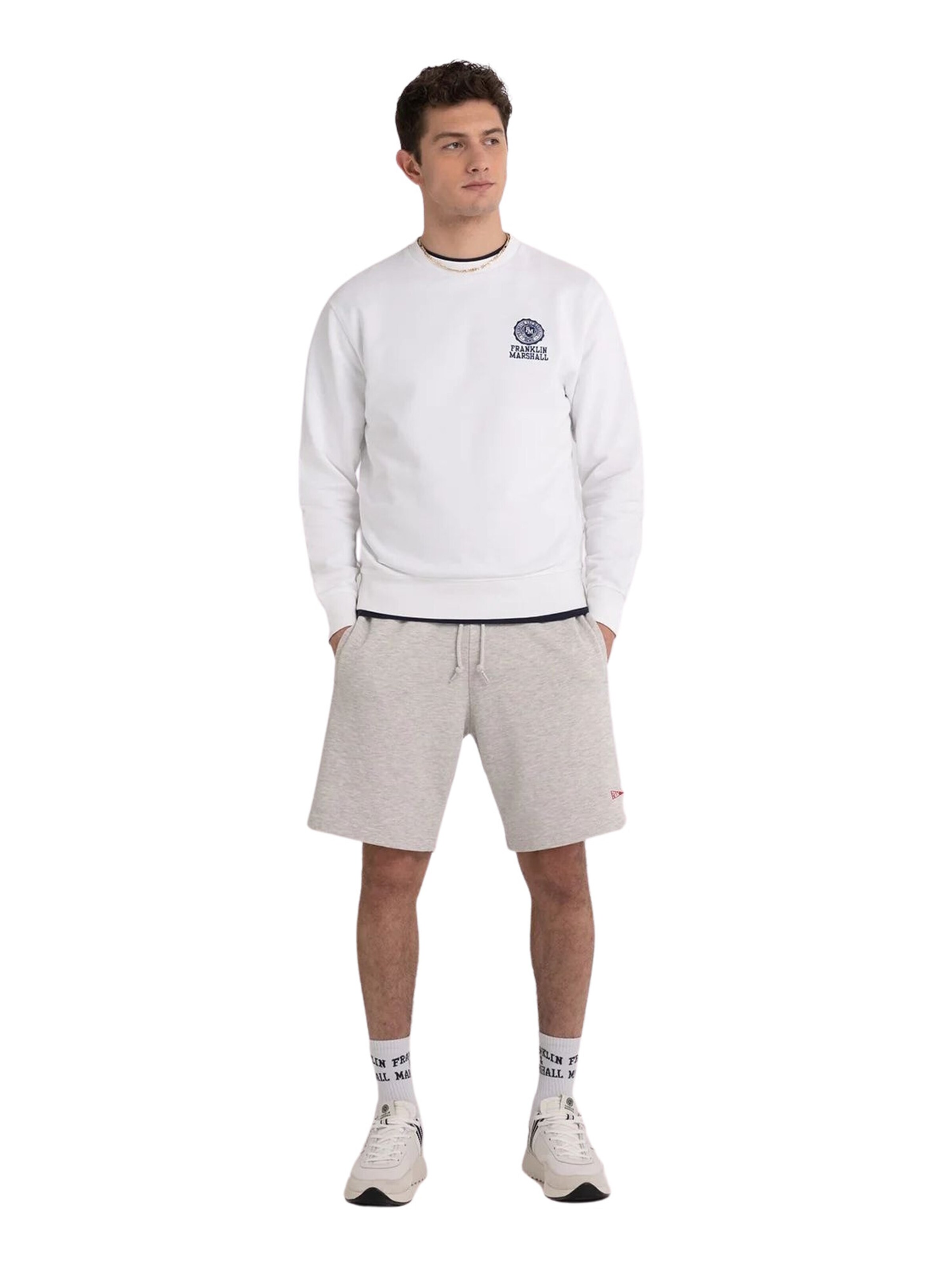 Sweat-shirt FRANKLIN & MARSHALL en blanc