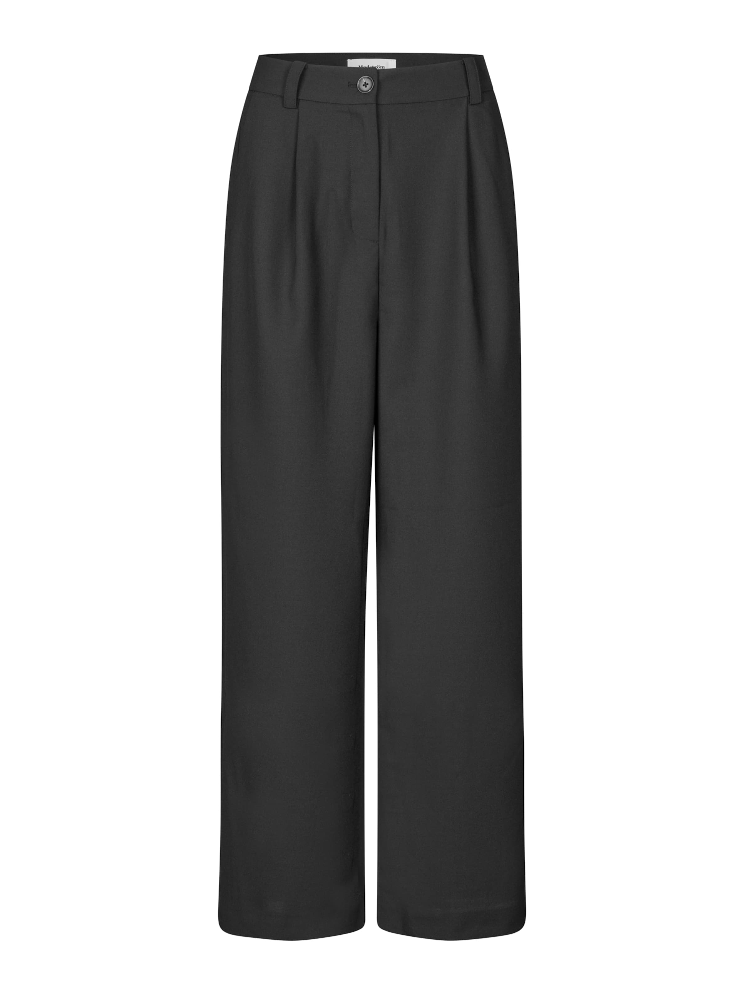 modström Zvonové kalhoty Kalhoty se sklady v pase 'Gale' – černá: přední strana