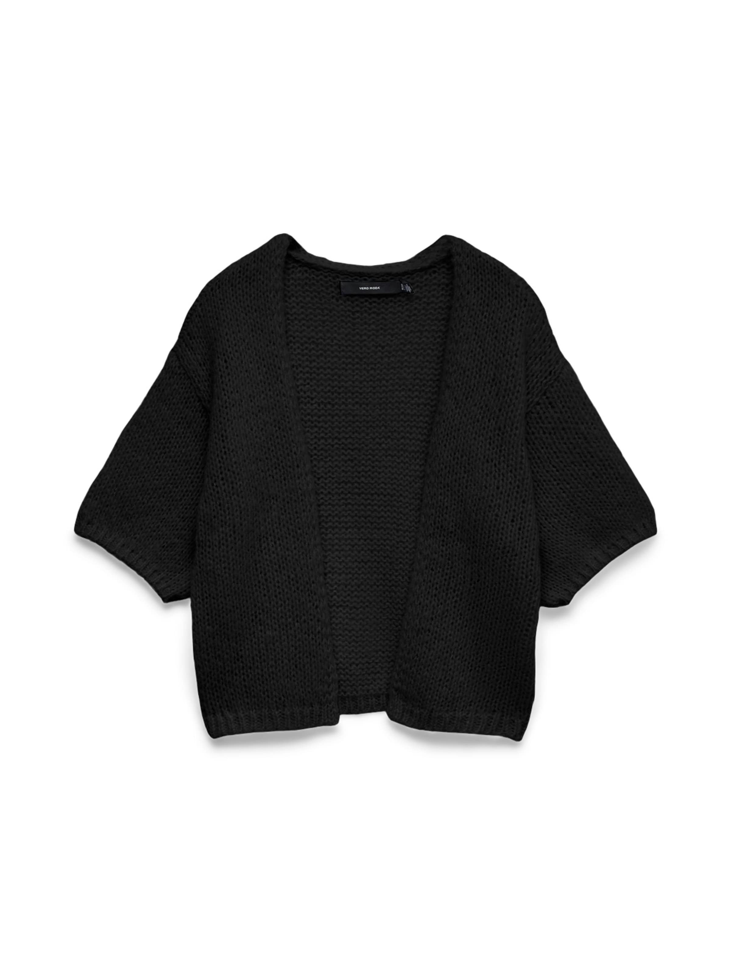VERO MODA Knit cardigan 'VMMaybe' in Black: front