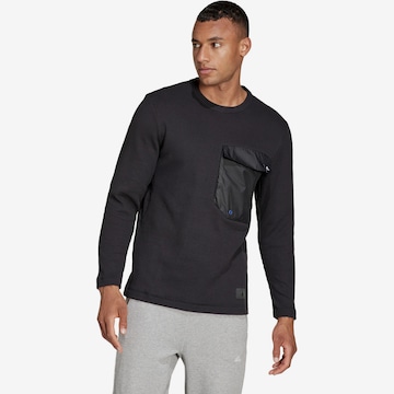 ADIDAS PERFORMANCE Athletic Sweatshirt in Black: front