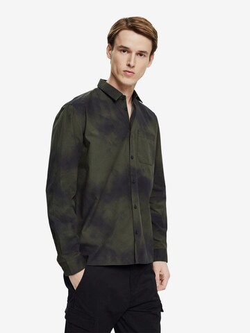 ESPRIT Regular fit Button Up Shirt in Green: front