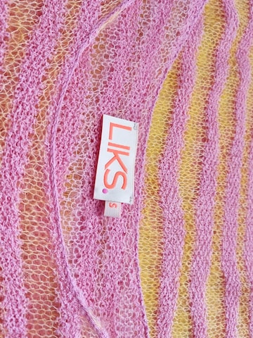 Pull-over 'Oversize Strickpullover Mohair Baumwollmix gestreift - DanaC' LIKS. Munich en rose