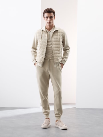 Marks & Spencer Tapered Broek in Beige: voorkant