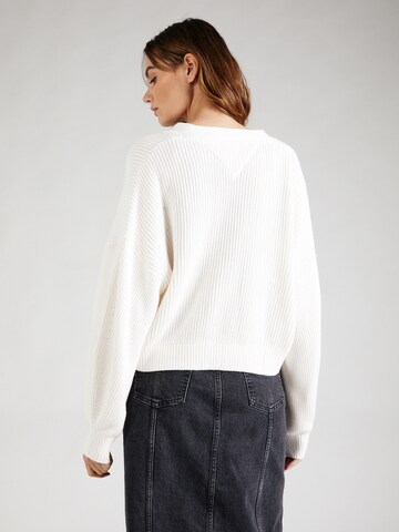 Tommy Jeans Knit cardigan 'ESSENTIAL' in White