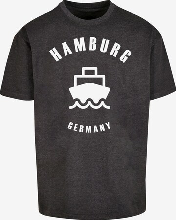 Merchcode T-Shirt 'Hamburg' in Grau: predná strana