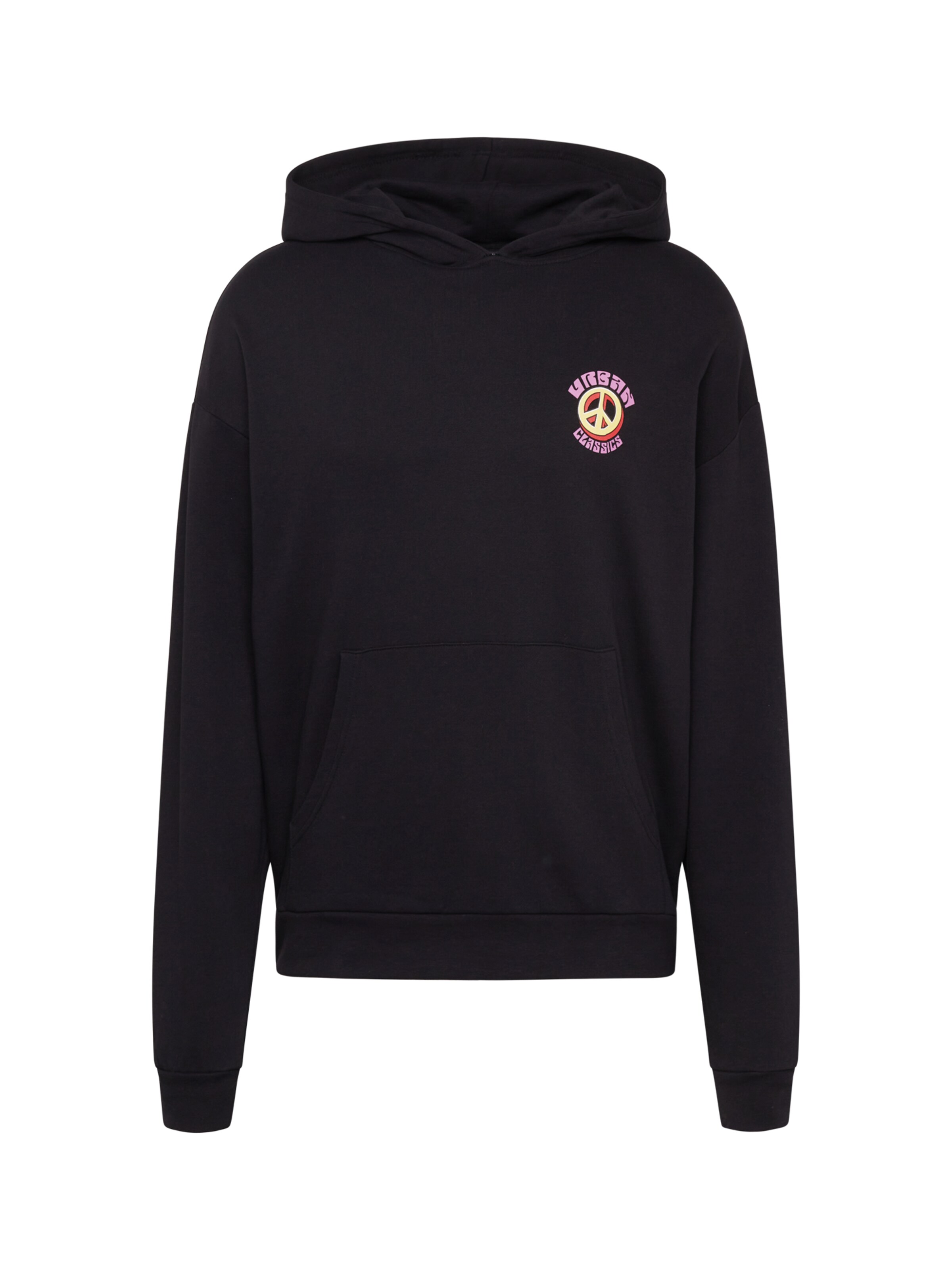 Sweat-shirt 'Big Peace' Urban Classics en noir : devant