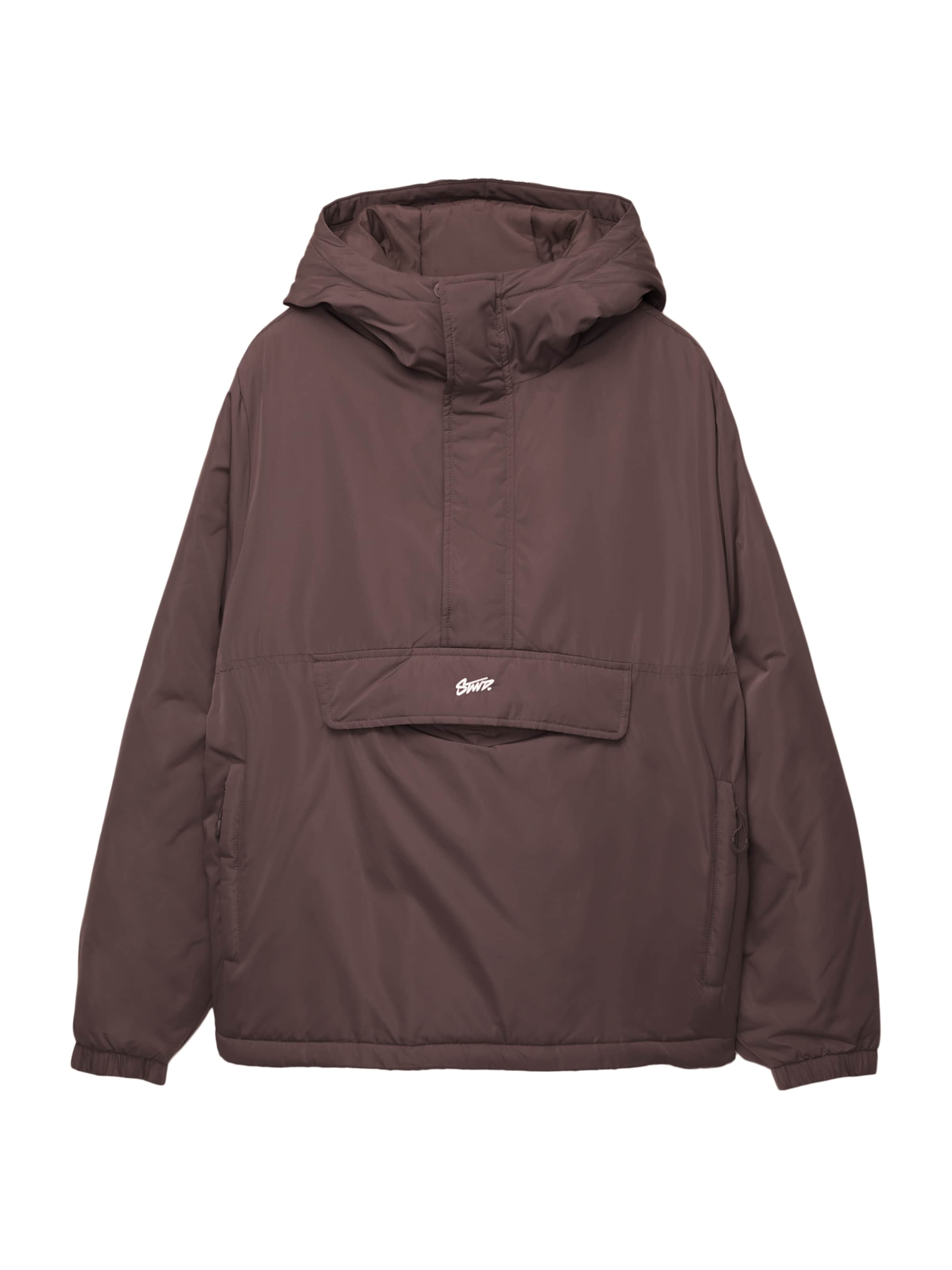 Giacca di mezza stagione 'STWD' Pull&Bear di colore cioccolato / bianco, Visualizzazione prodotti