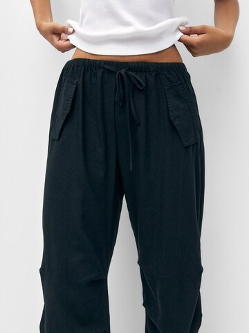 Pull&Bear Wide leg Pants in Black