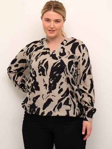 KAFFE CURVE - Blusa 'Diana' en negro: frente